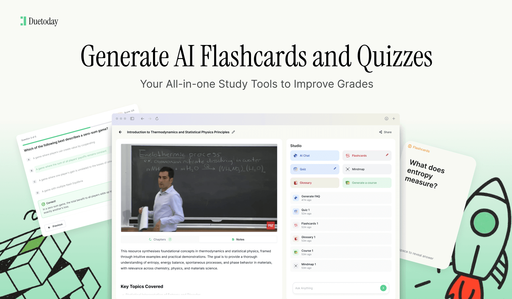 Ads for Duetoday (Saying record and transcribe lectures in real-time)