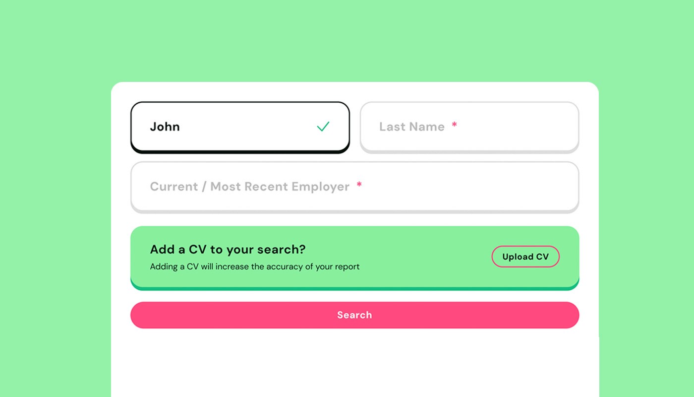 Preview of search field in YOONO tool