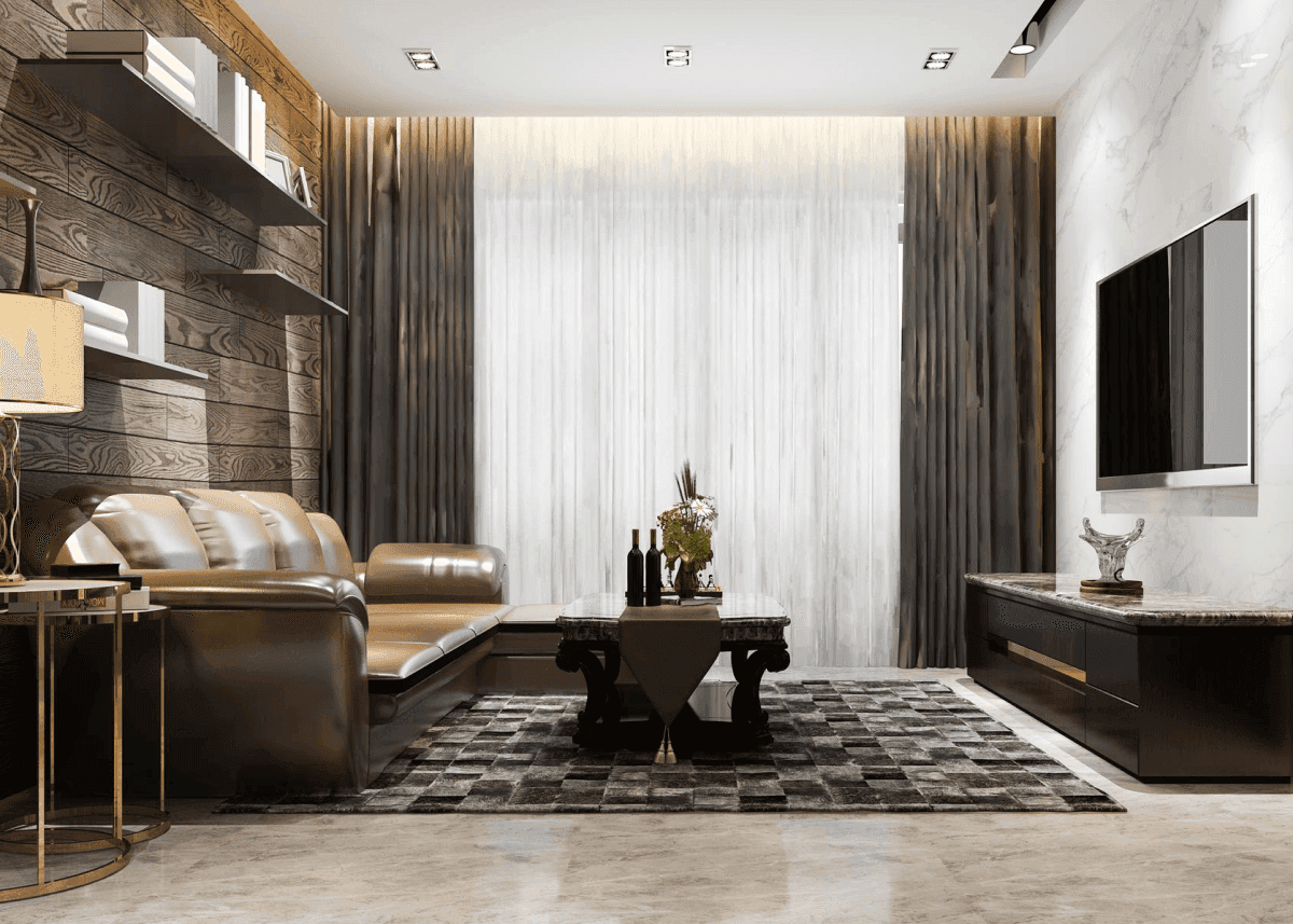 Modern interior design living room