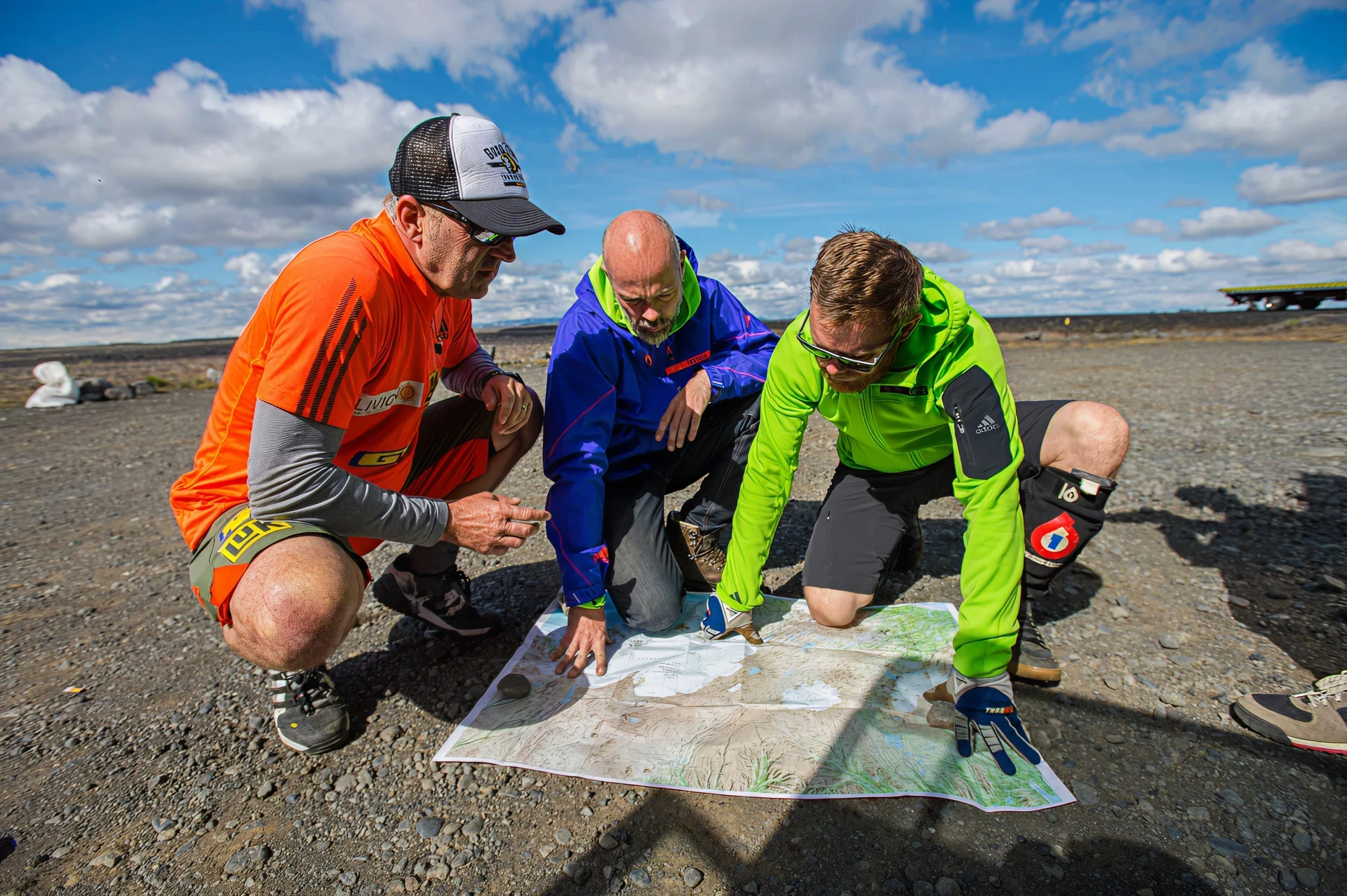 Icebike crew viwing map