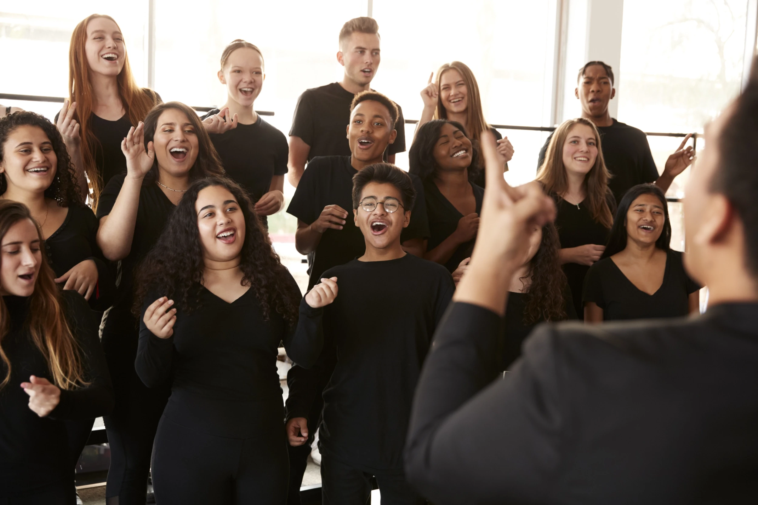 Choir kids singing