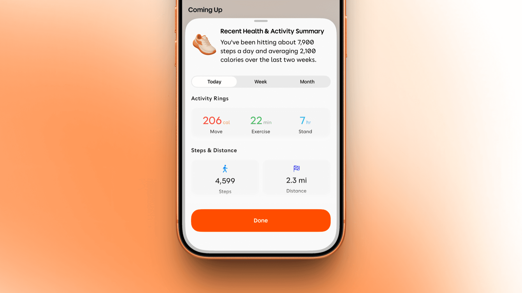 Poppy recent health and activity summary