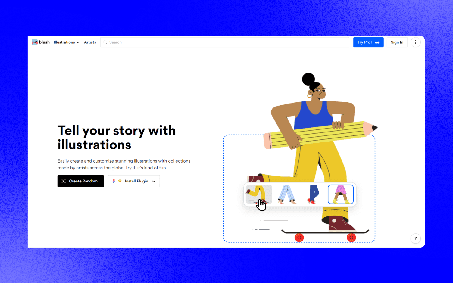 Blush Design homepage glorify