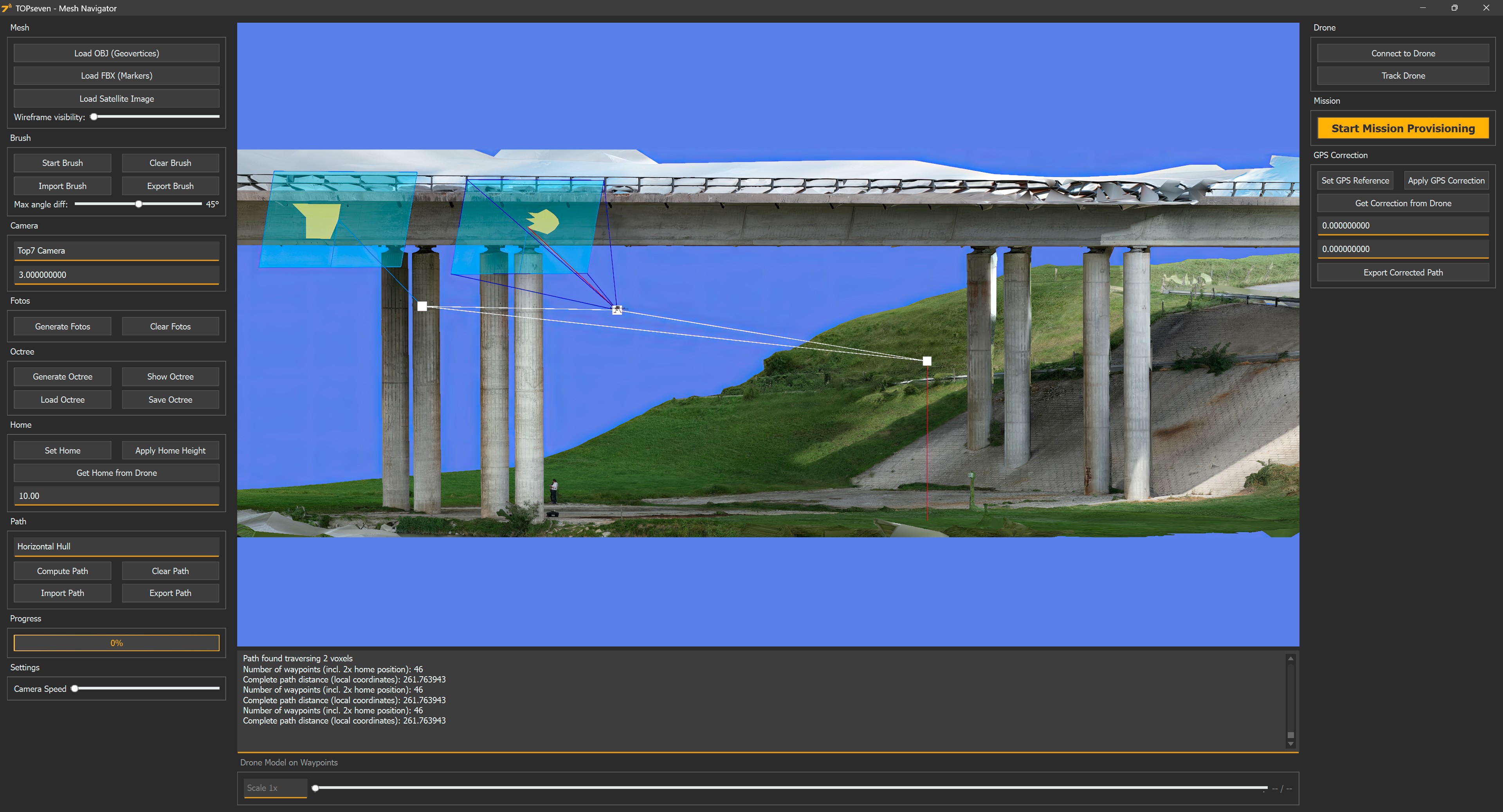 TOPsveen | Drone mesh navigator for infrastucture inspections