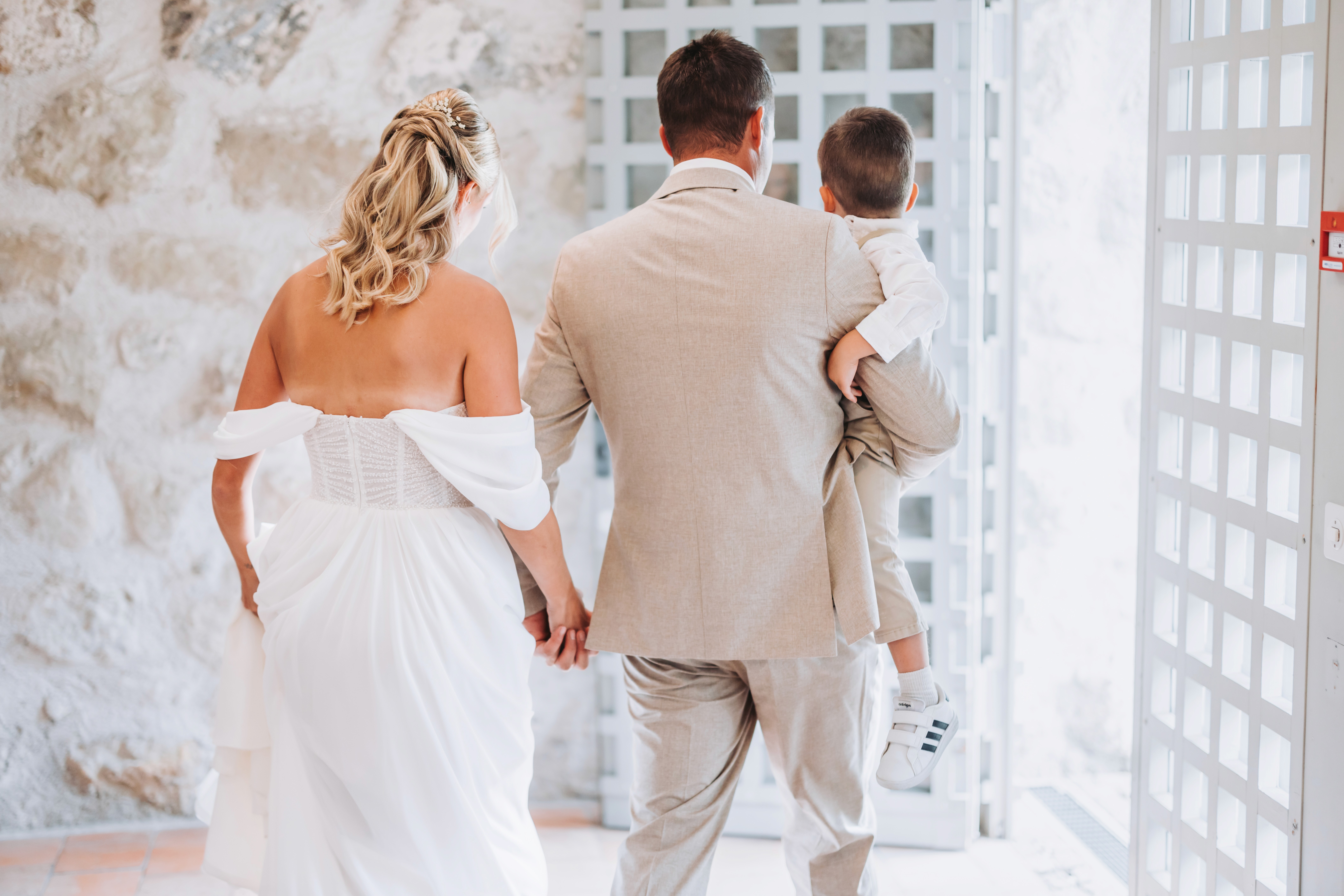 Stylish model in crowd