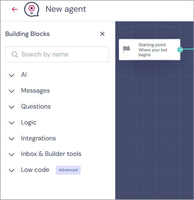 Landbot Flow Builder