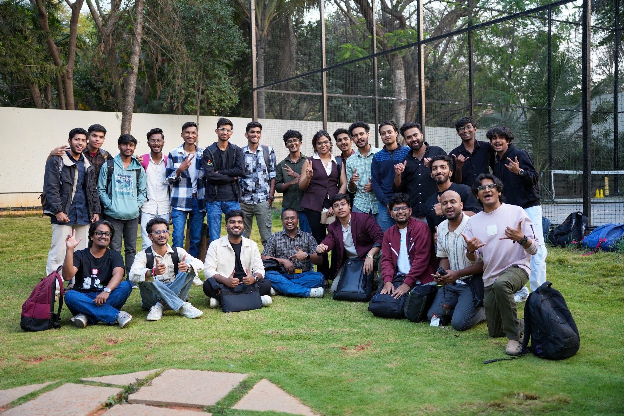 Developers collaborating during blockchain hackathon