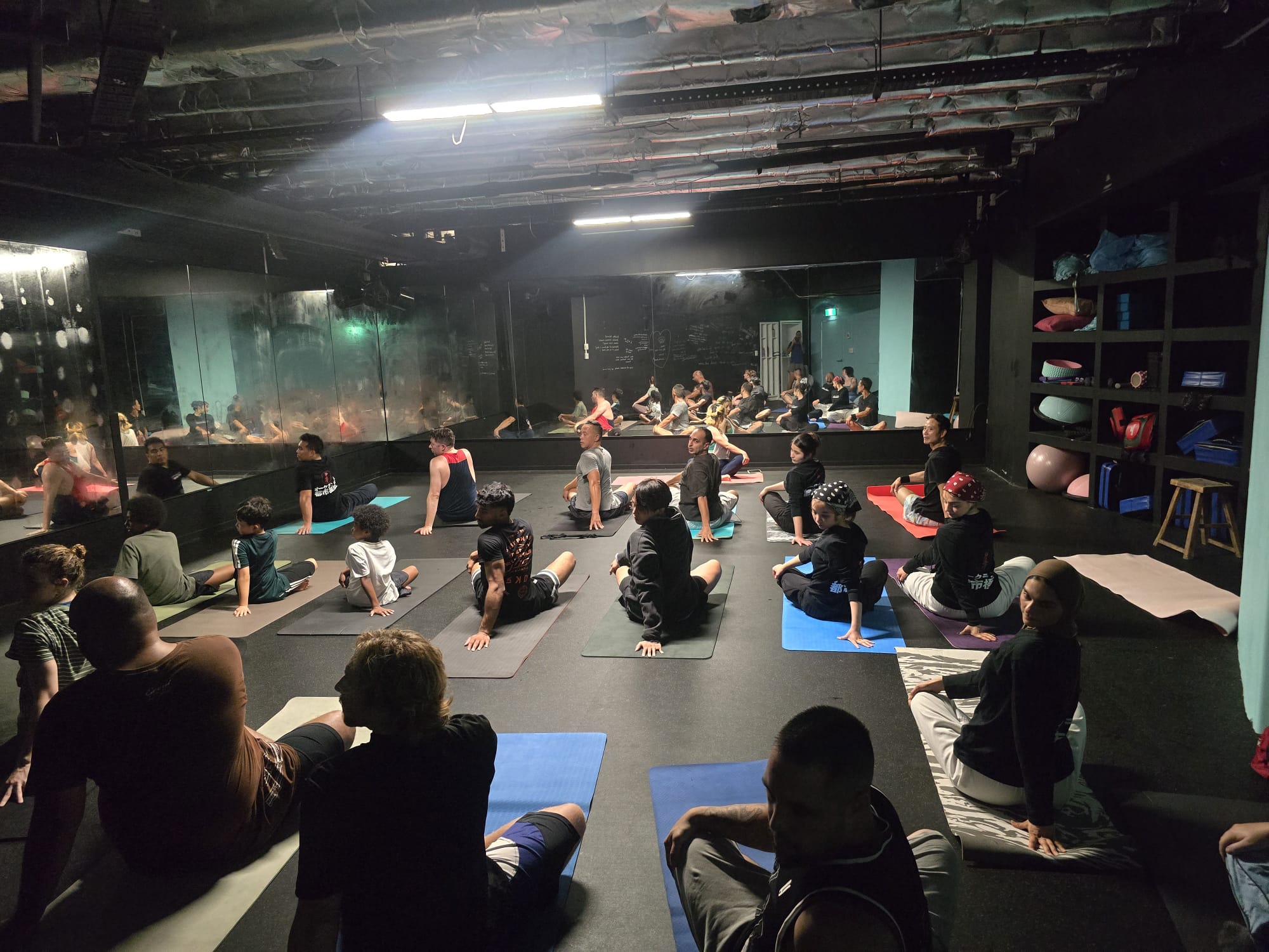 Isabella teaching at HIYOGA studio, Auckland CBD