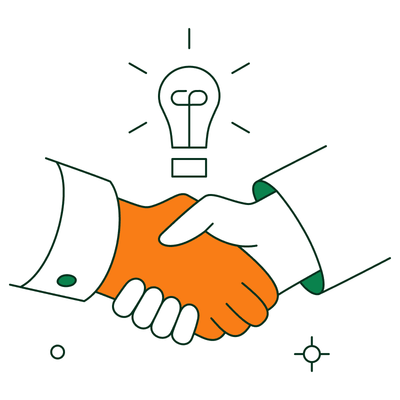 Yellow light bulb illustration on black background