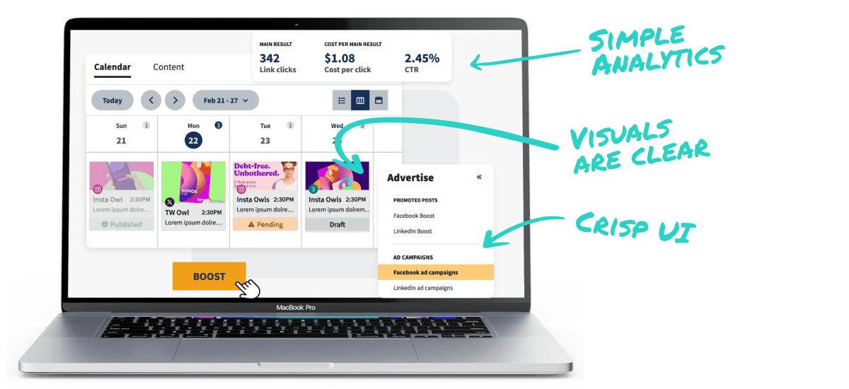 Product imagery with solutions