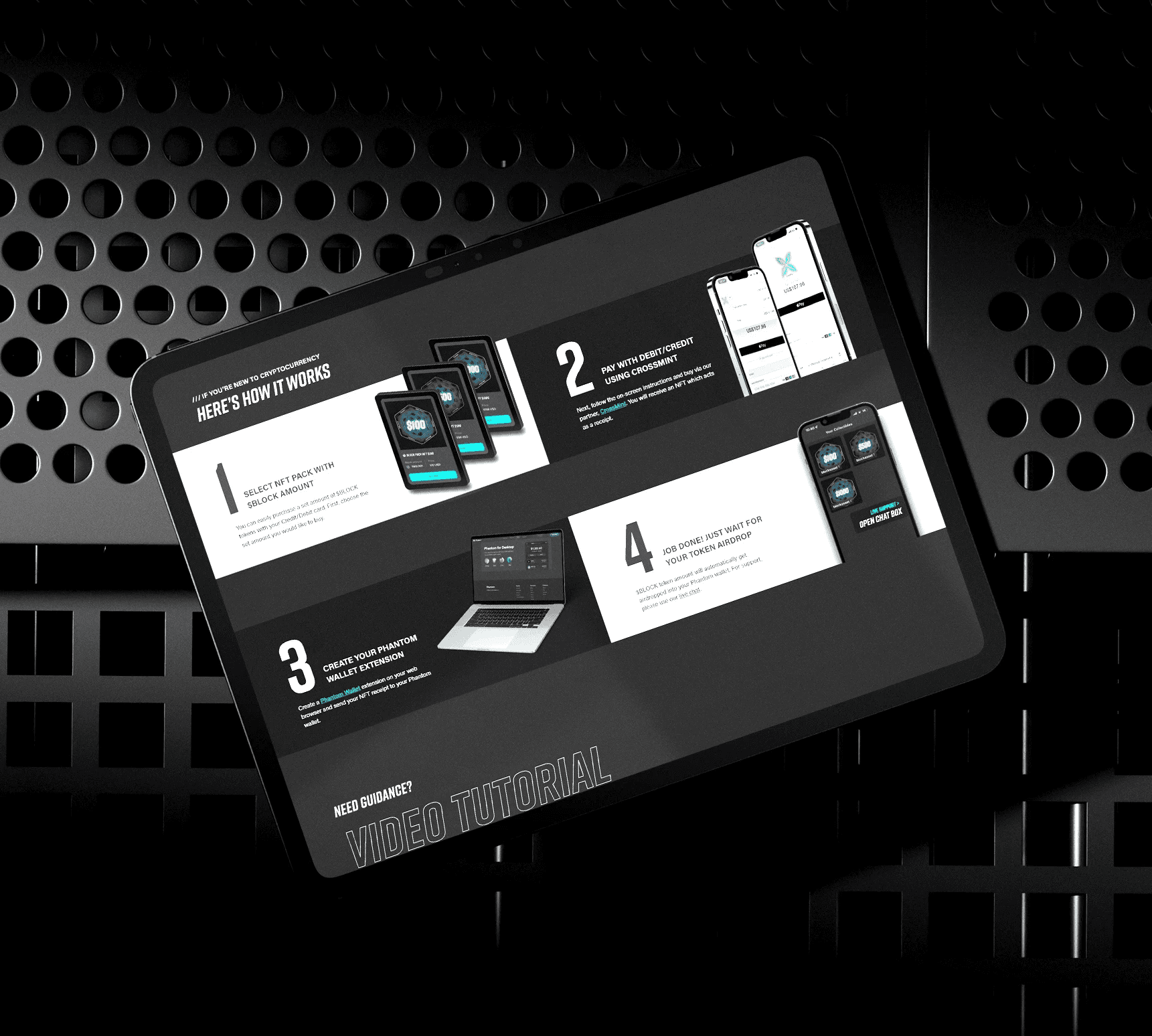 buy $block packs on our home page with crossmint collab