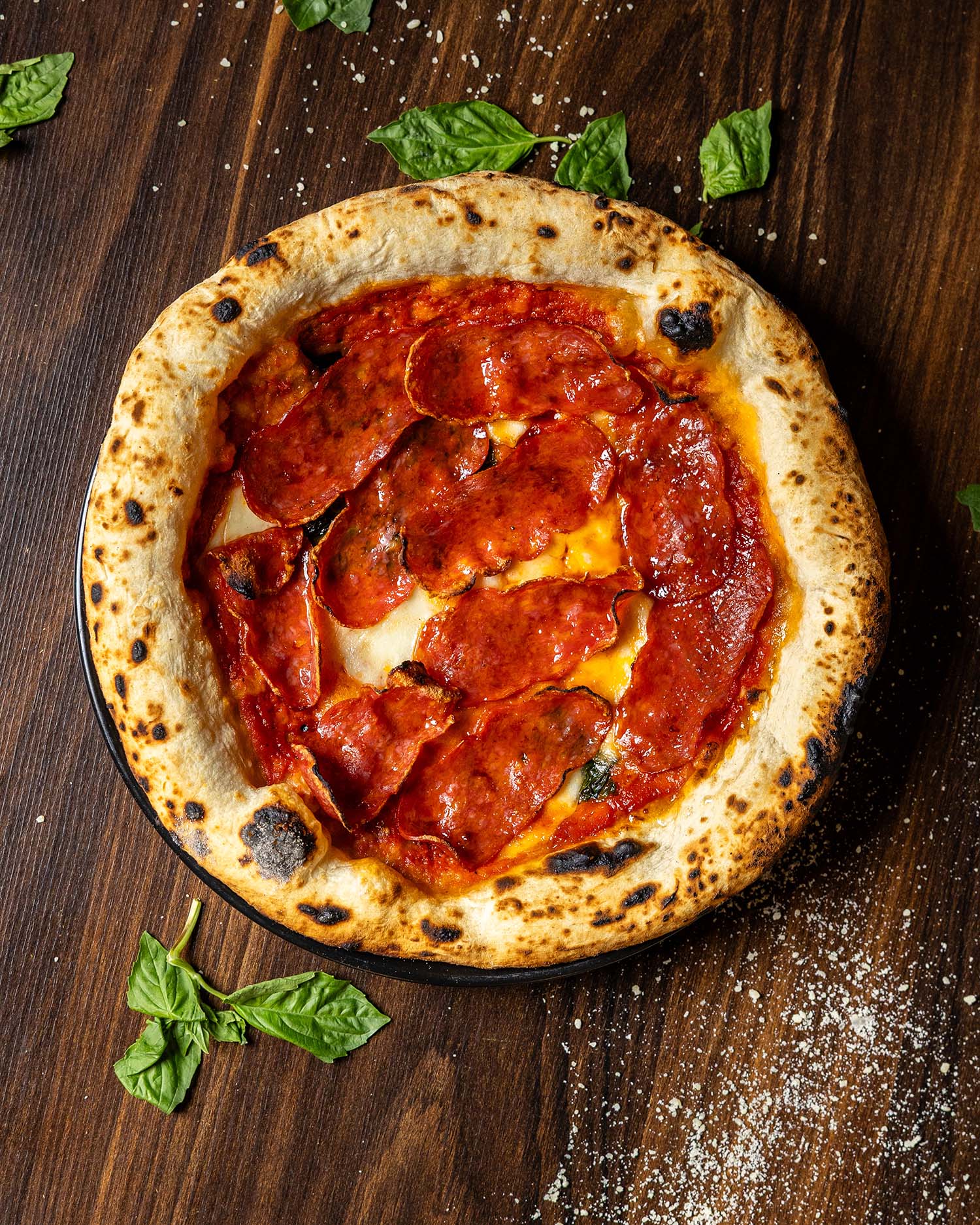 GP Italiano Diavolo pizza close up overhead restaurant food photography La Grange IL