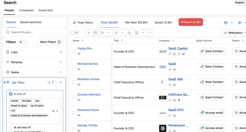 Reaching out to SaaS companies