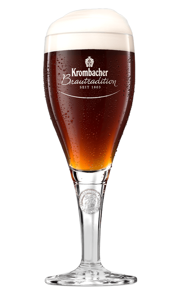 Krombacher Brautradition Dunkel im Glas, frisch vom Fass
