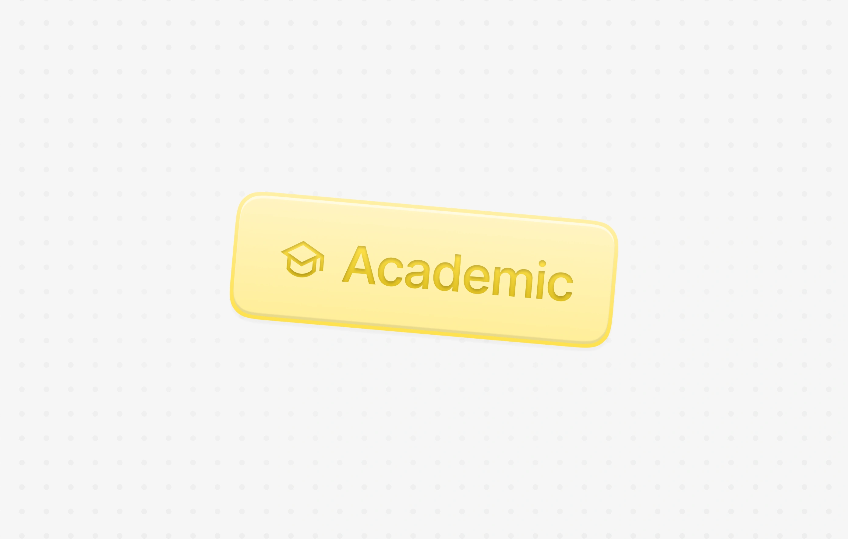 Academic badge with graduation cap