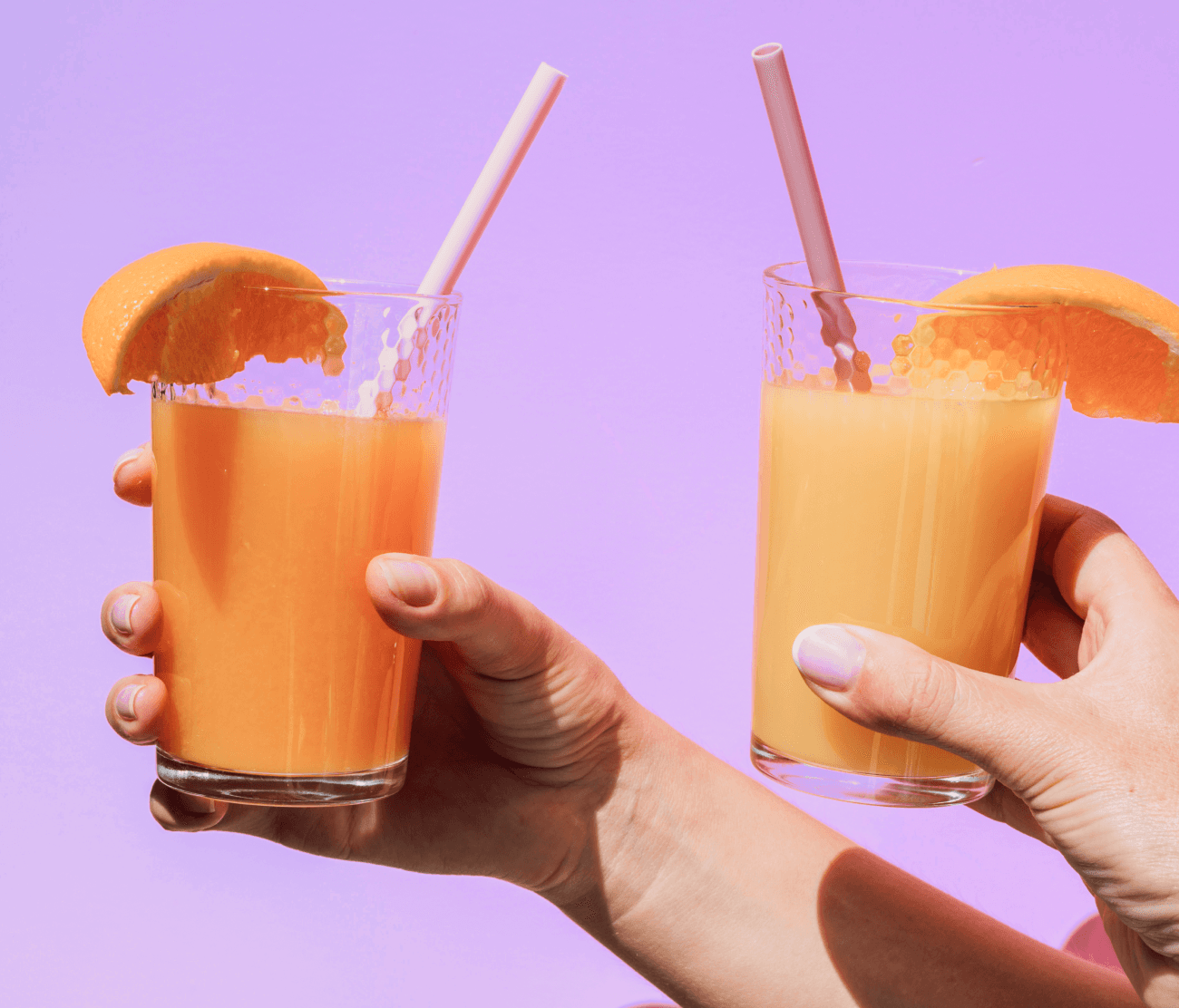 Two glasses of orange juice