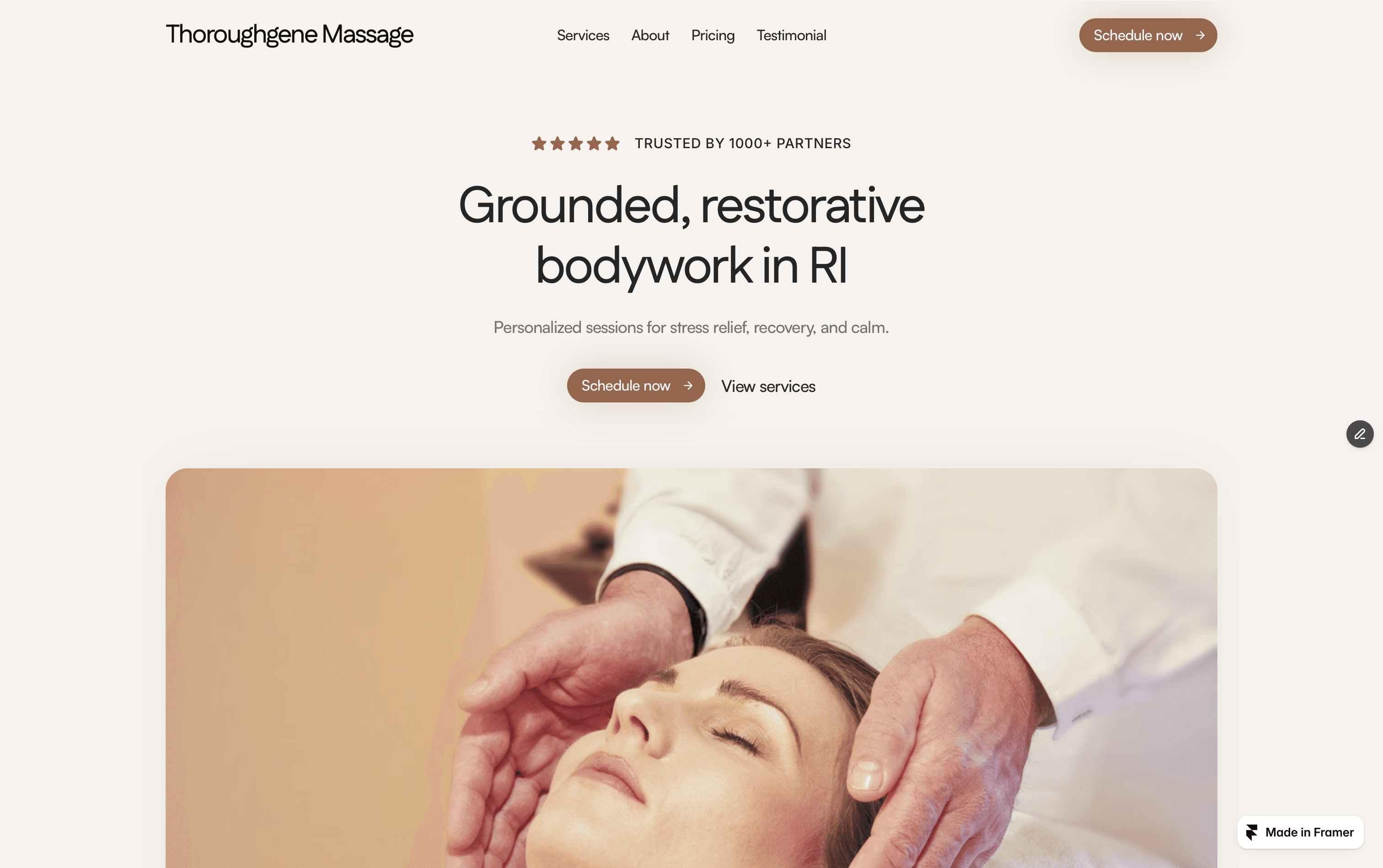 Thoroughgene Massage website