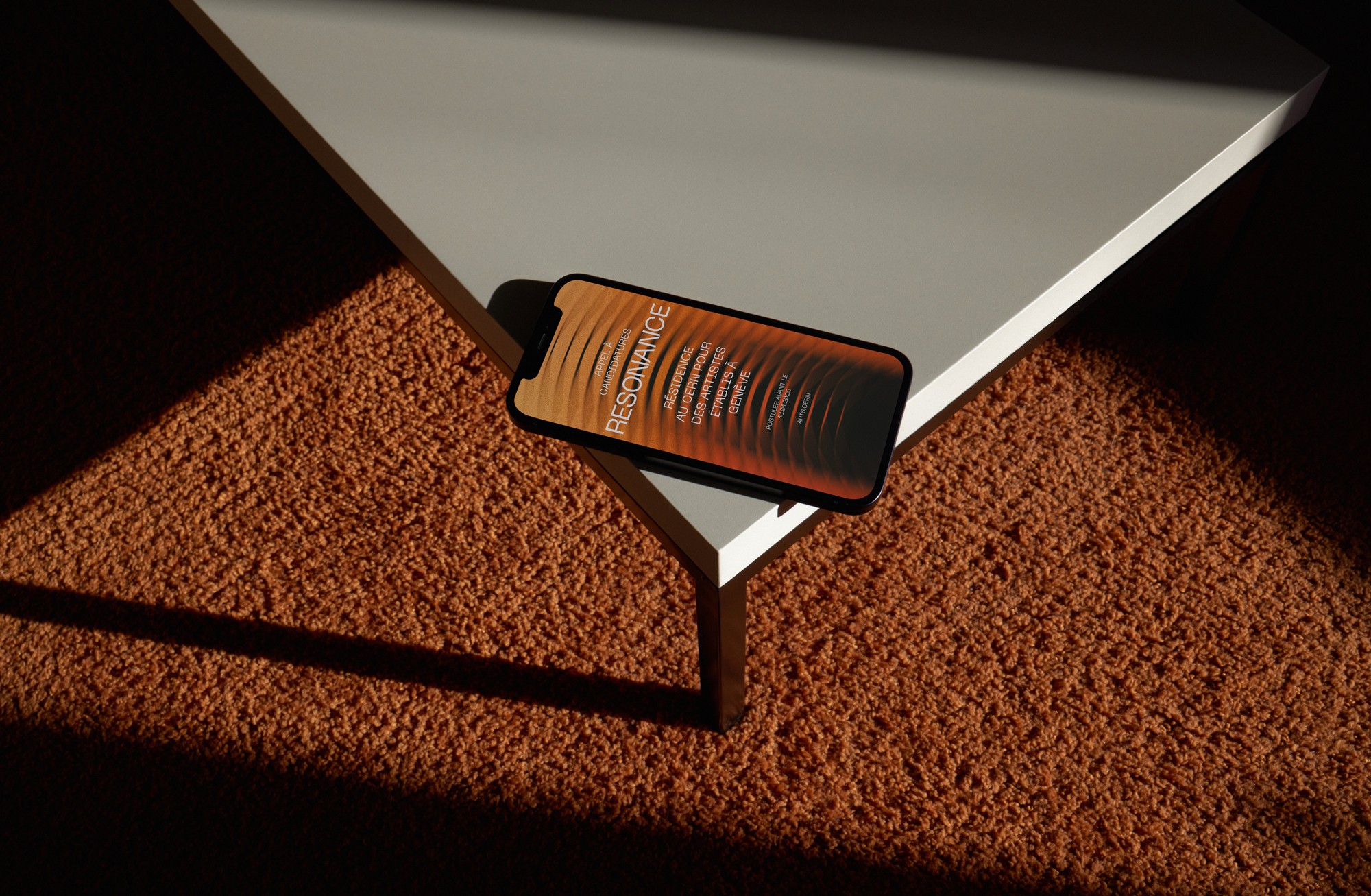 Website of artistic residence Resonance by Arts at CERN