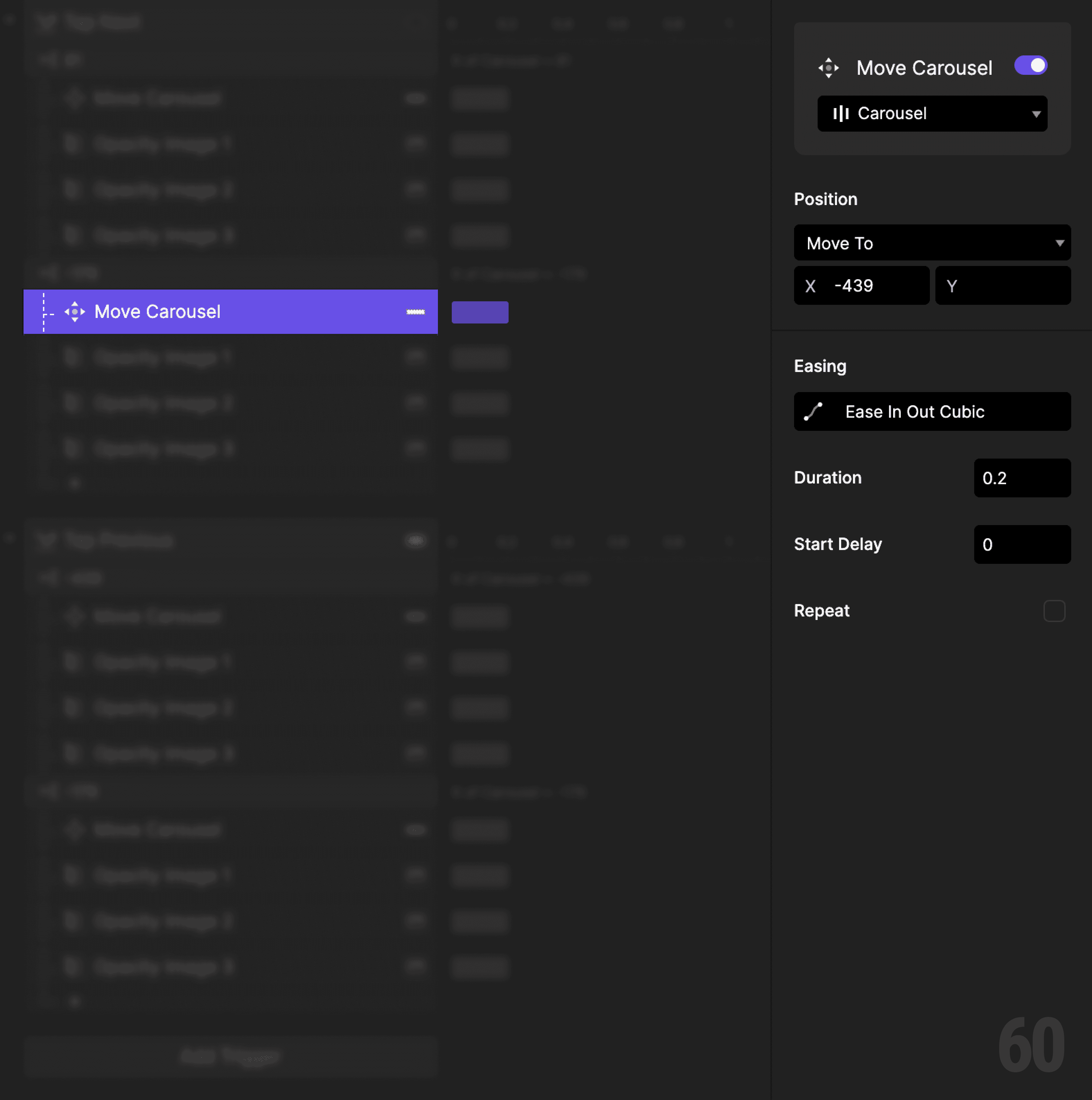 This is a screenshot of Step 8: Move the carousel forward again.