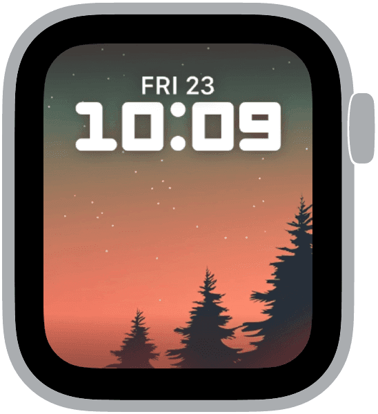 an apple watch face from the christmas gradients collection