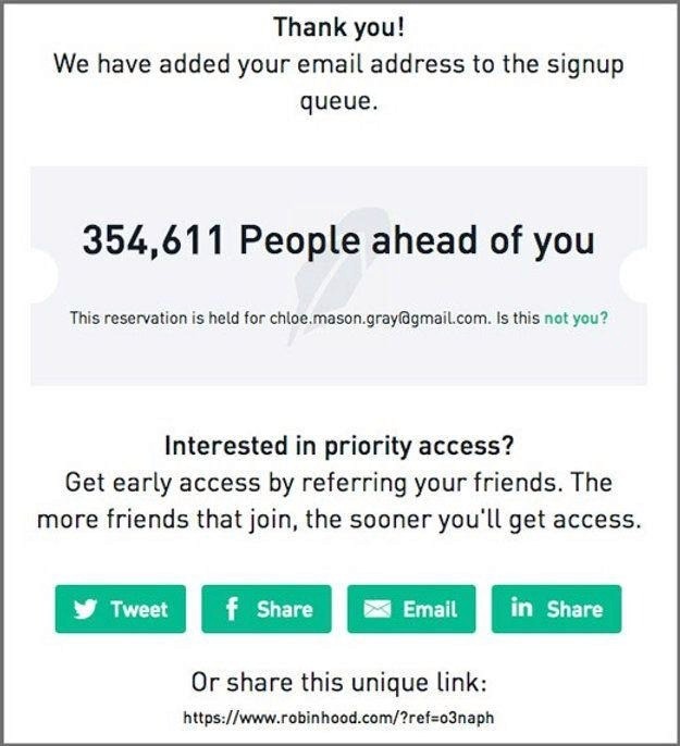 Robinhood Referral Program that Got 1 Million Users Before Launch