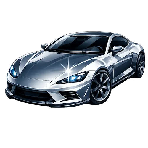 High-gloss luxury sports car reflecting light to showcase the deep color depth and mirror-like clarity provided by professional ceramic sealant.
