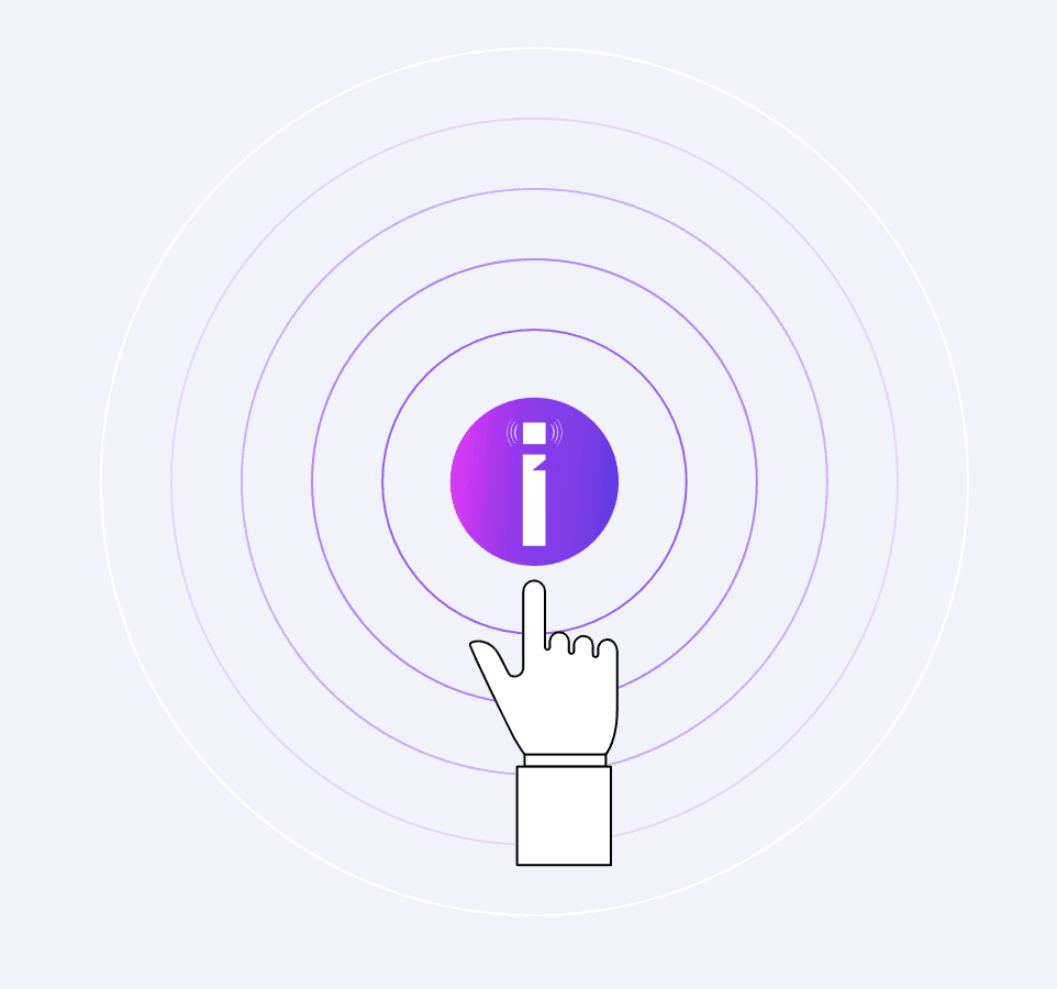 Wireless information trigger icon for instant sensing