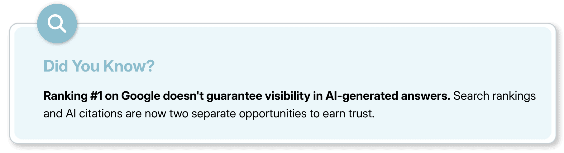 Ranking #1 on Google doesn't guarantee AI visibility.