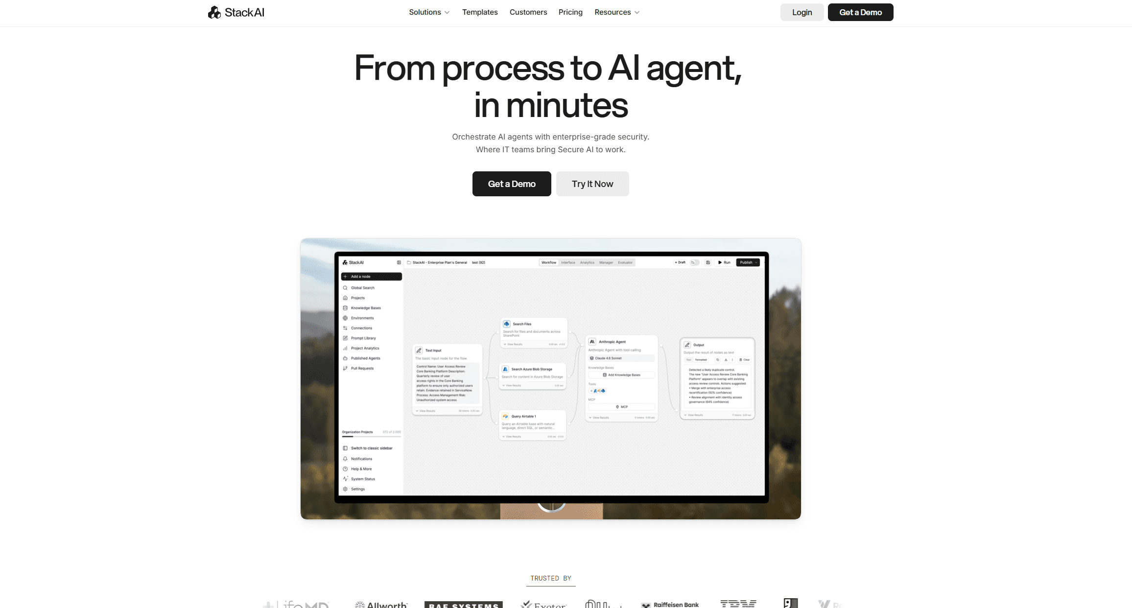 StackAi homepage urađen u Frameru
