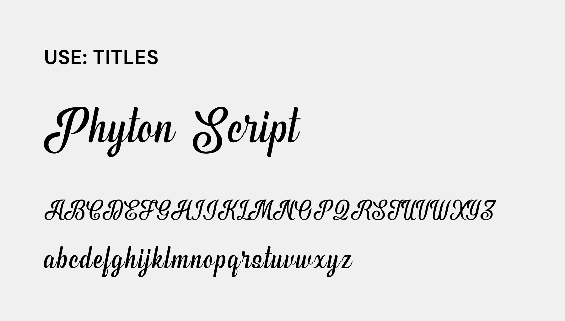 Phyton Script typography