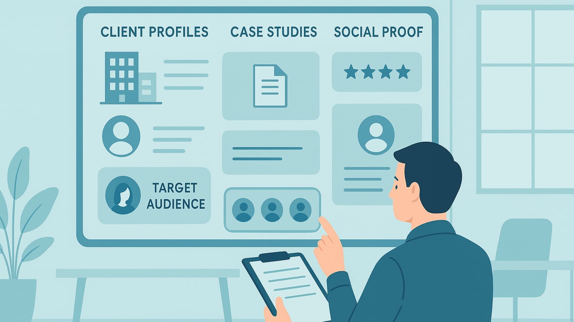 Sales rep identifying the good fit using Close Sales Process for Marketing Agencies.