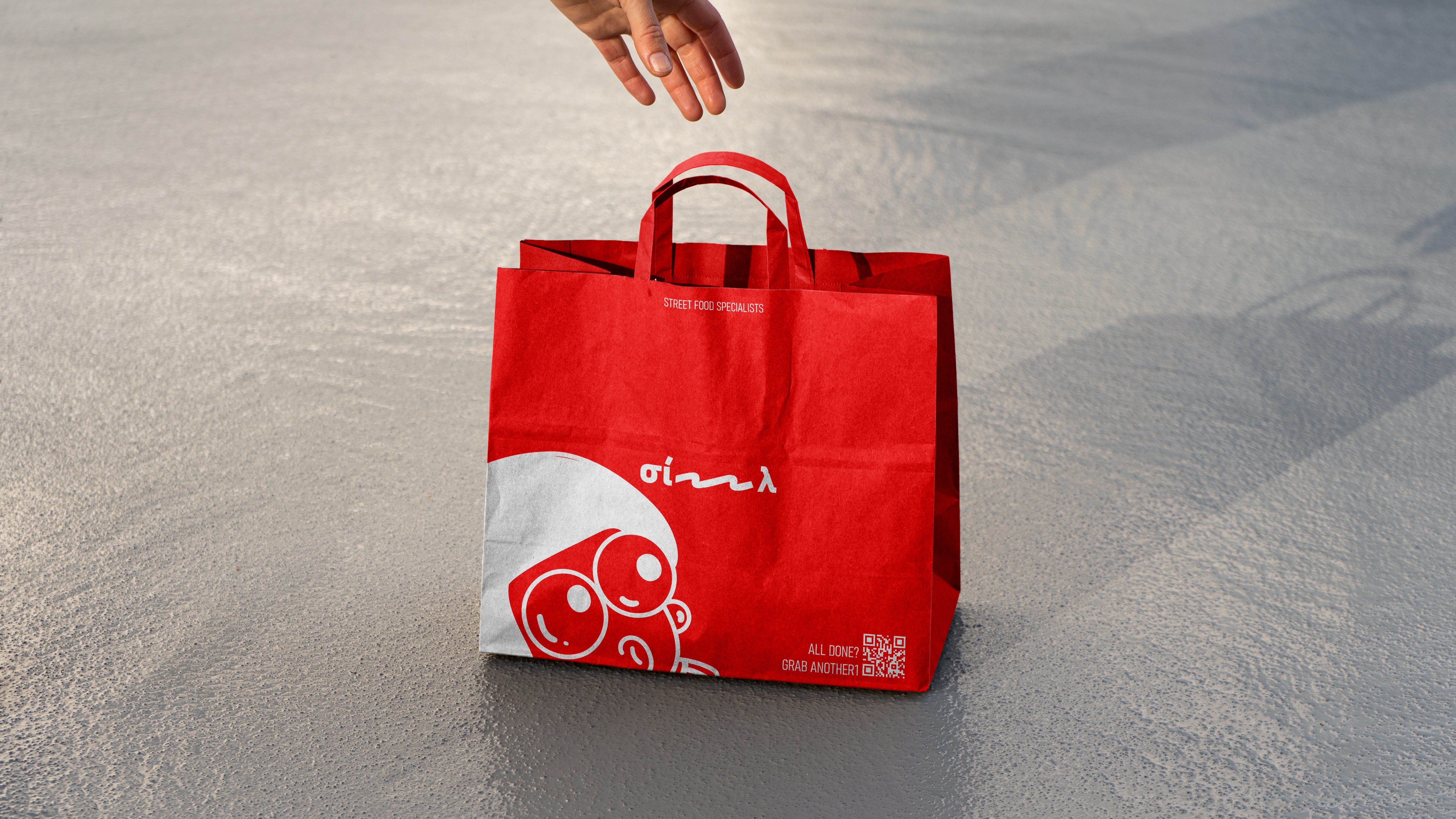 Five interlocking red-orange shipping boxes on a pale peach background, each marked “CONCEPT” on the top panel, “ODE” down the side, and featuring a minimalist white geometric “ODE” logo on the front faces.