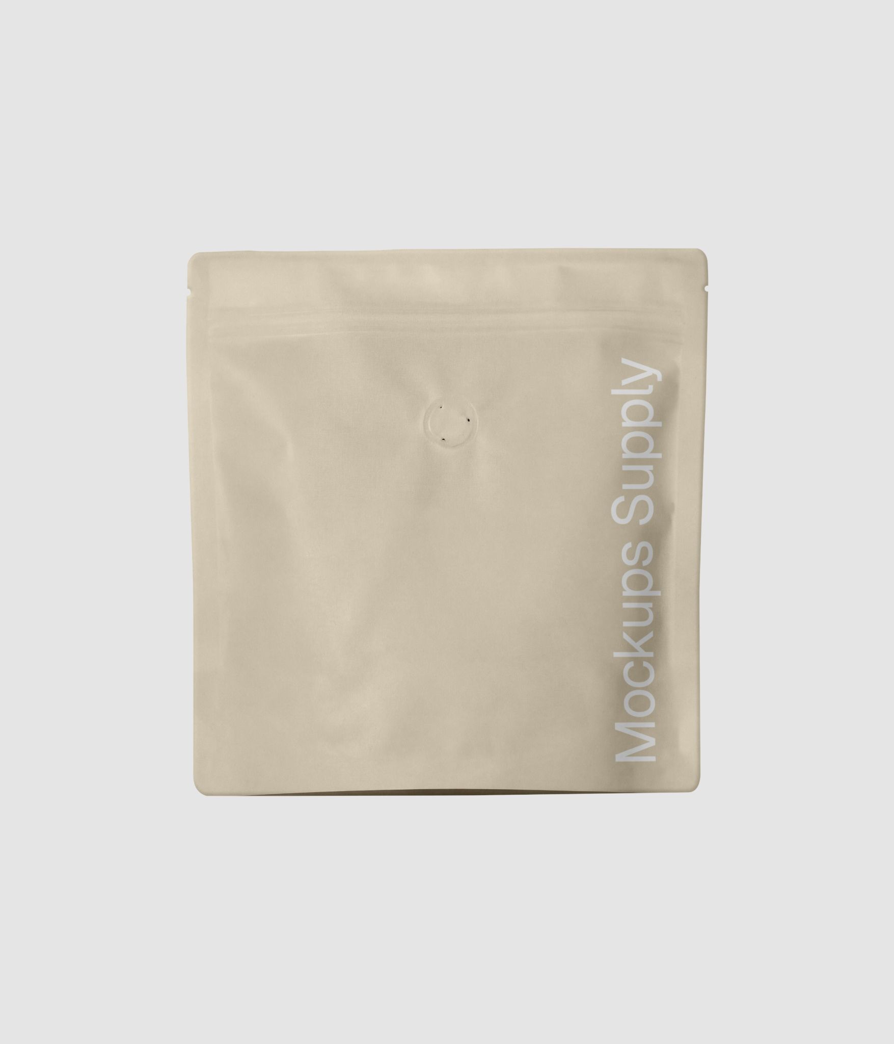 Realistic coffee bag with valve mockup for label and identity design