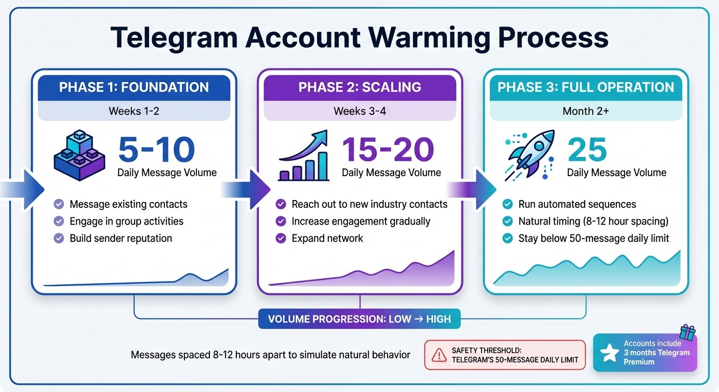 Telegram Account Warming Process for iGaming Outreach