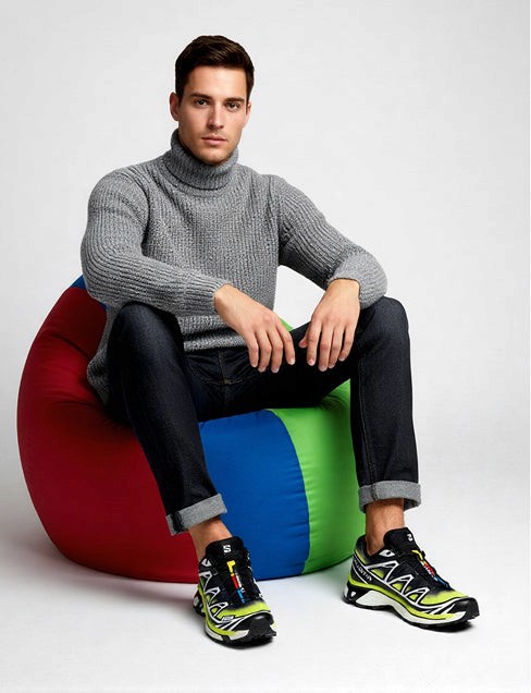 An image where a person wearing the product