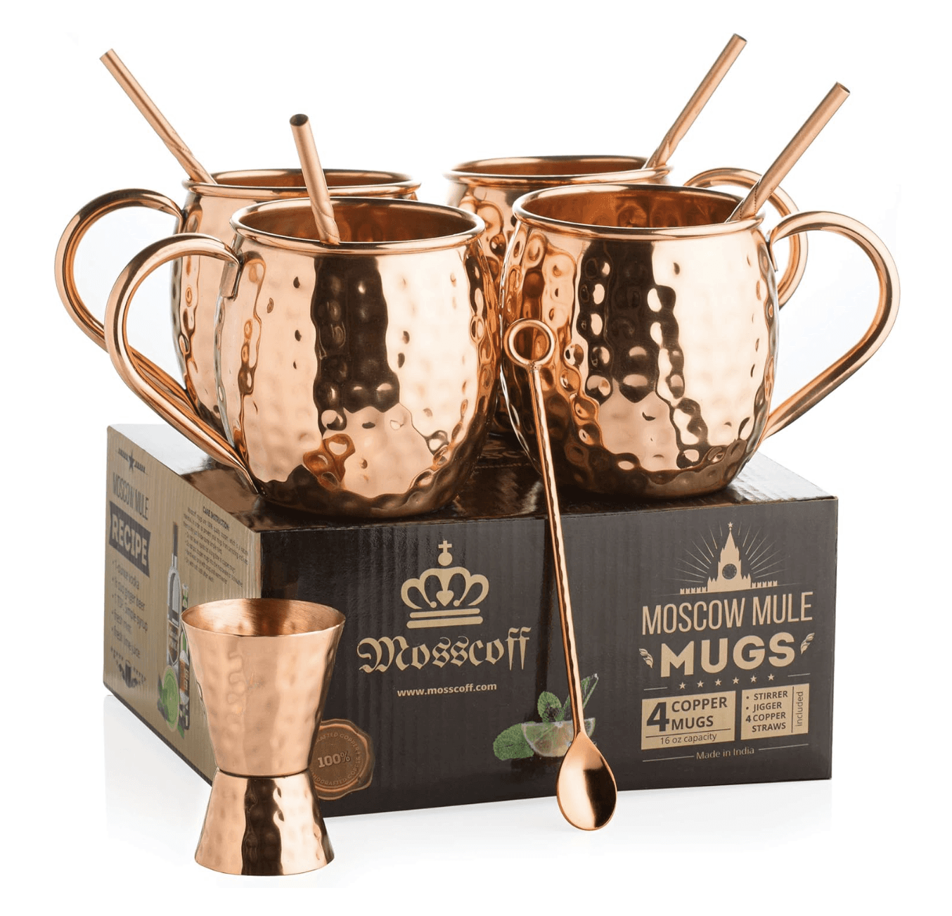 Moscow Mule Copper Mugs Set of 4