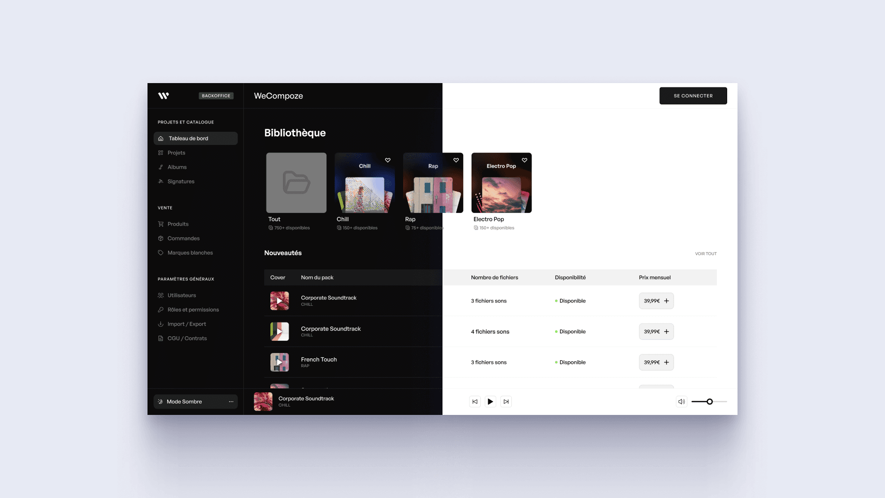 Plateforme WeCompoze