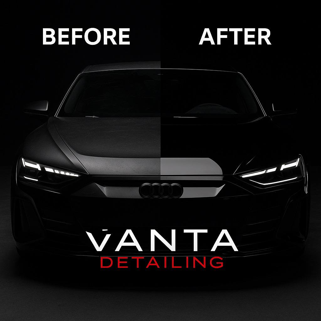 Before a After – profesionální autodetailing Plzeň, leštění karoserie a keramická ochrana laku Audi, kompletní péče VANTA Detailing