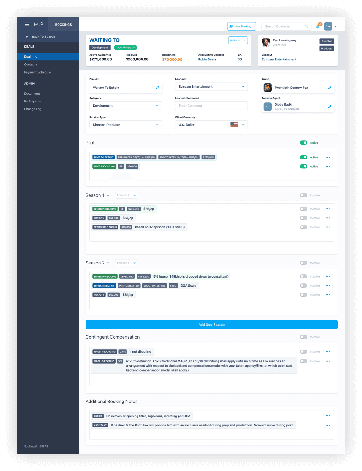 endeavor booking screens