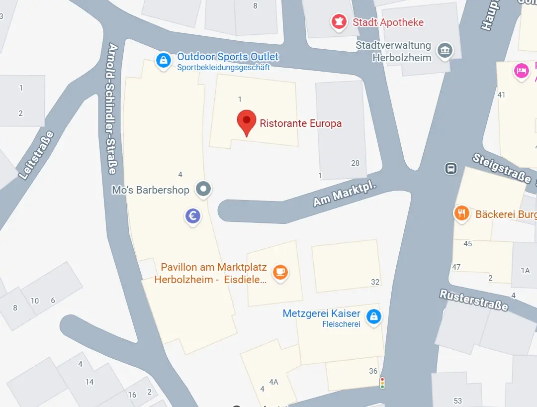 Google Maps Bild von der Lage vom Europa