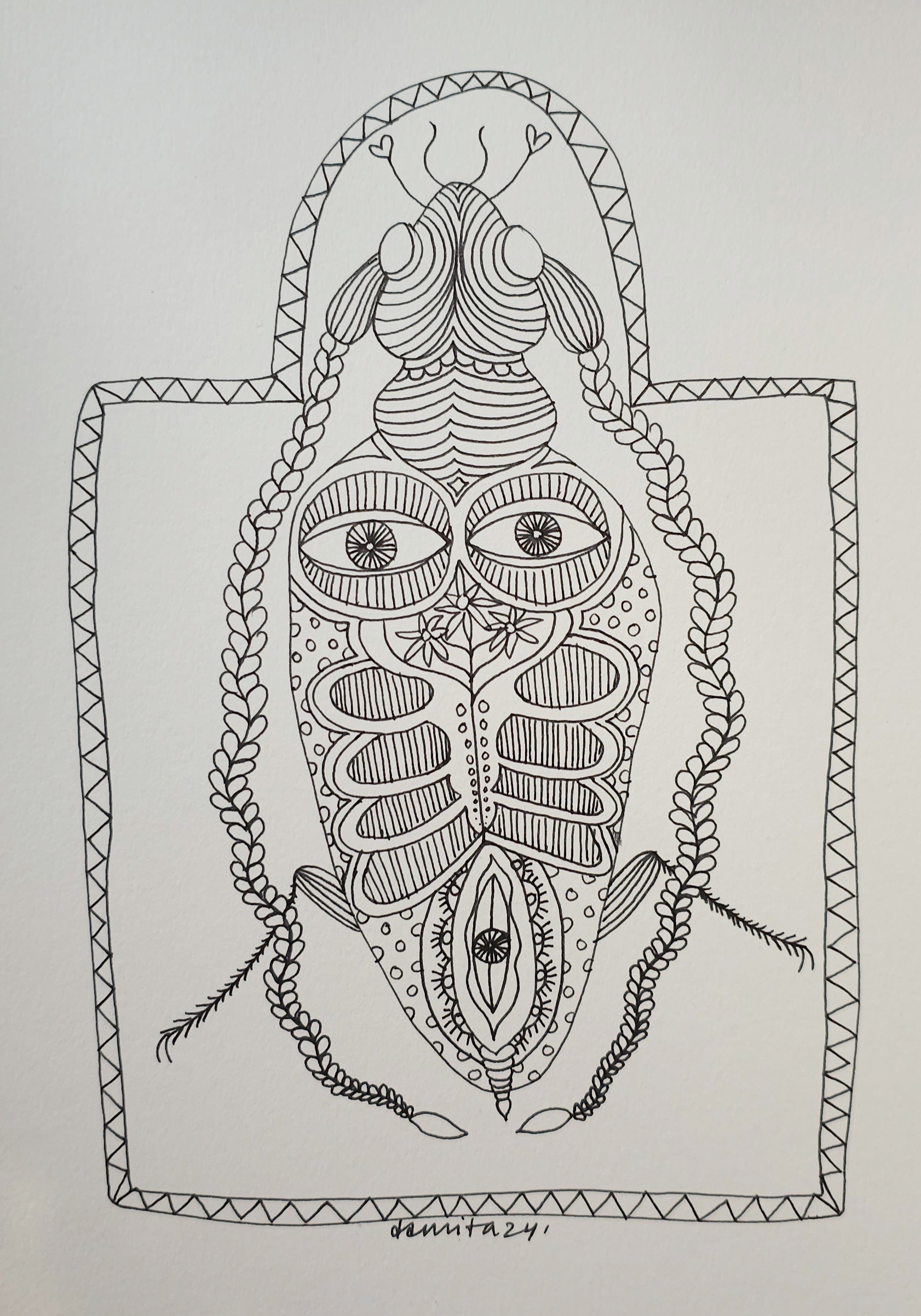 herd of sheep on road painting