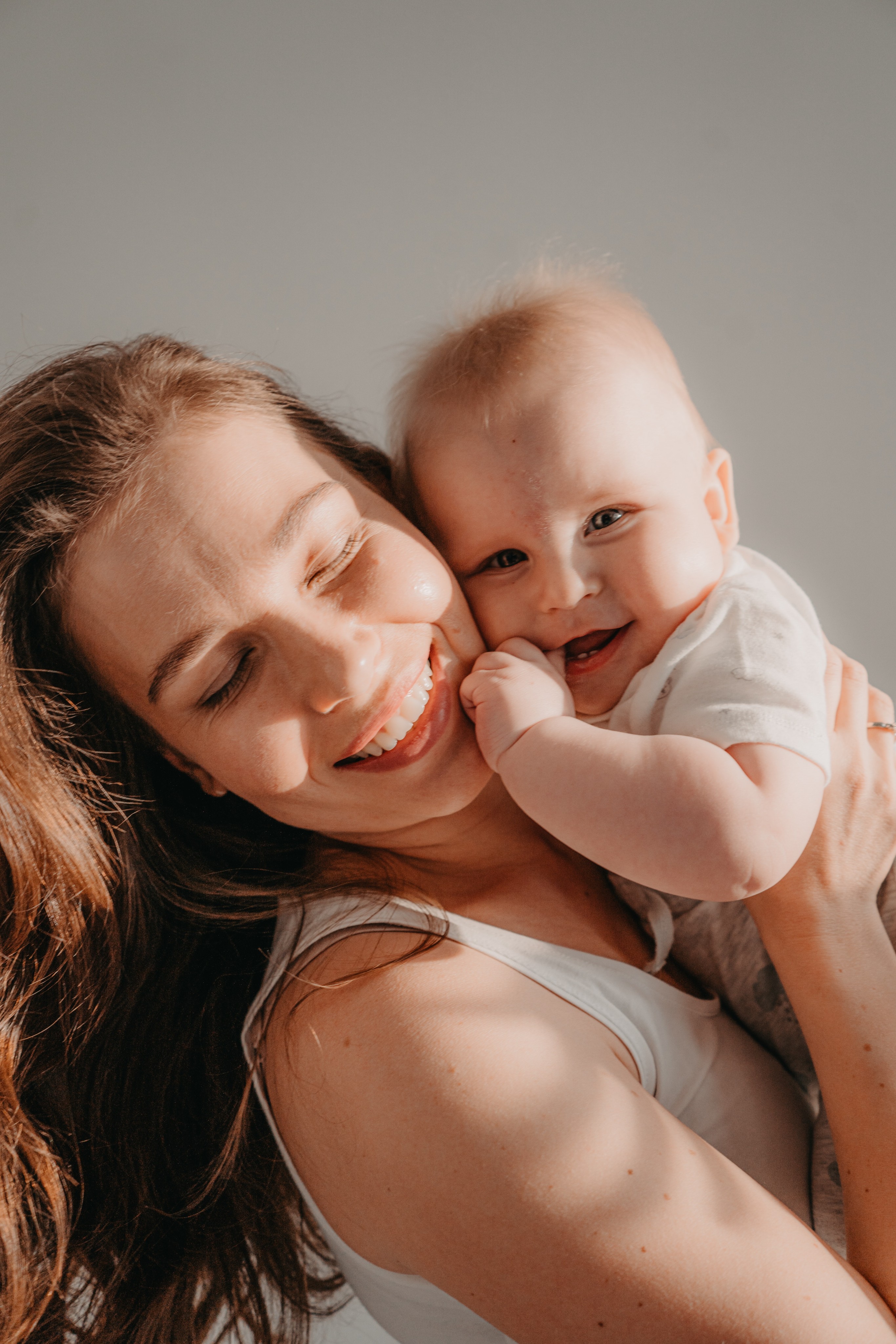 Mom holding her baby