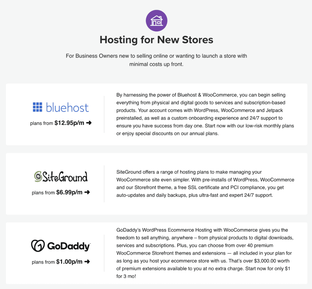 woocommerce hosting