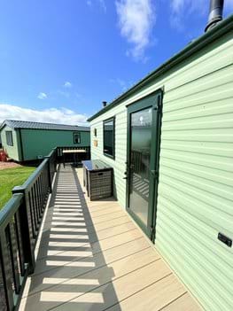 Photo of the decking of Skigh Cabin