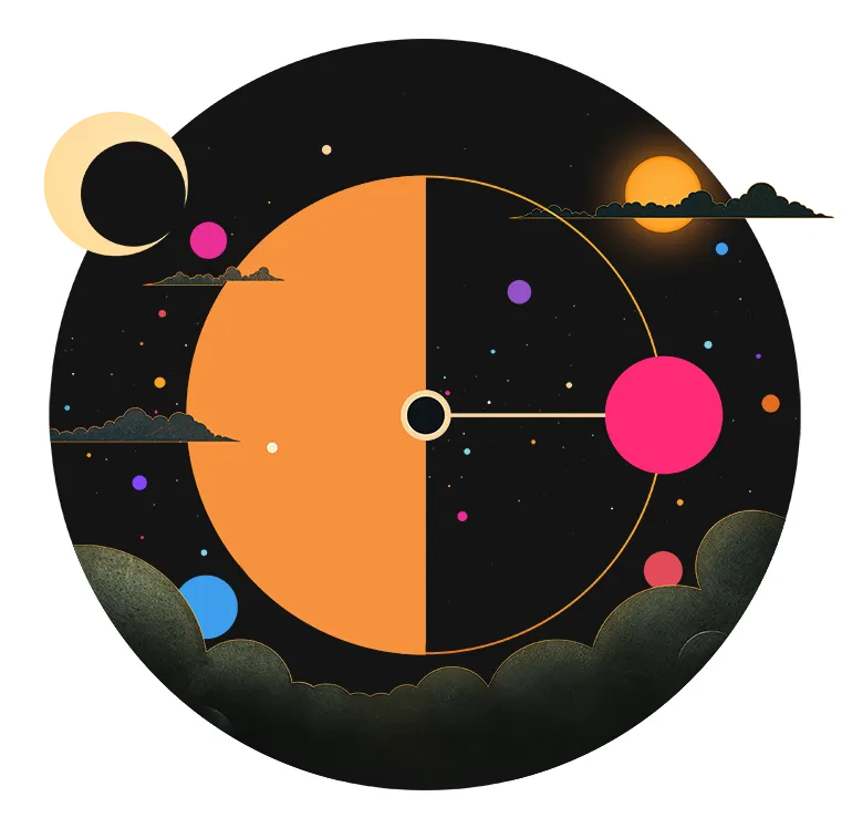 AI-managed creative community ((the colorfull spheres)) working around clock to maximize client's productivity. Driftlane Time