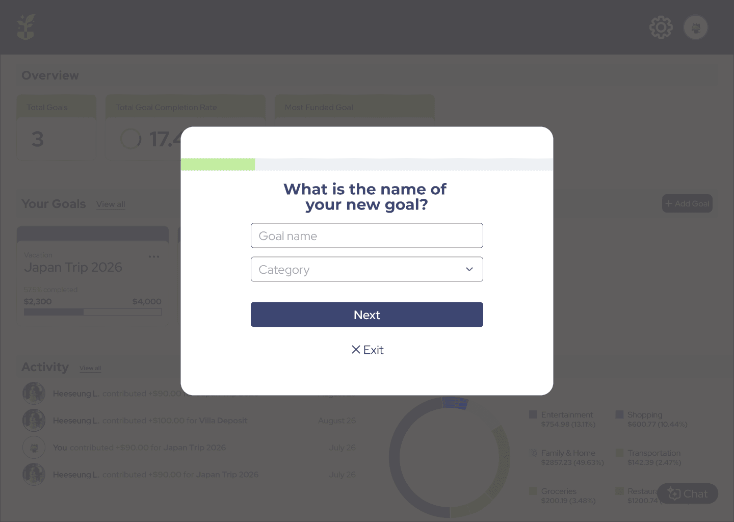 Competitive analysis chart comparing various finance applications.
