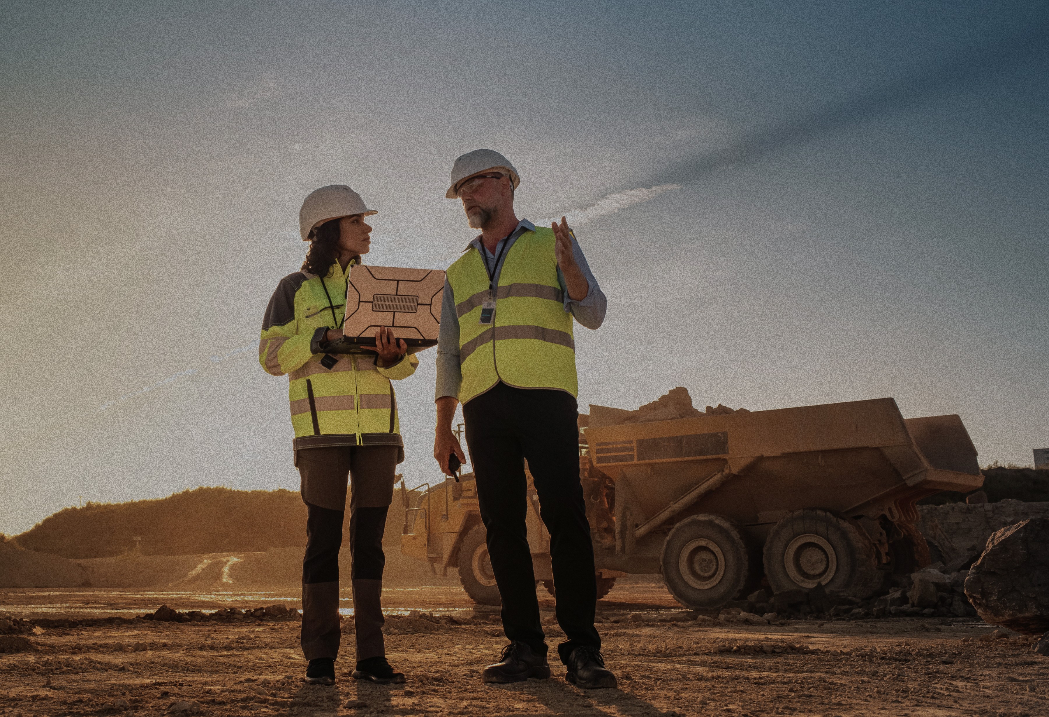 Dynamic picture of a cyclist riding downhill