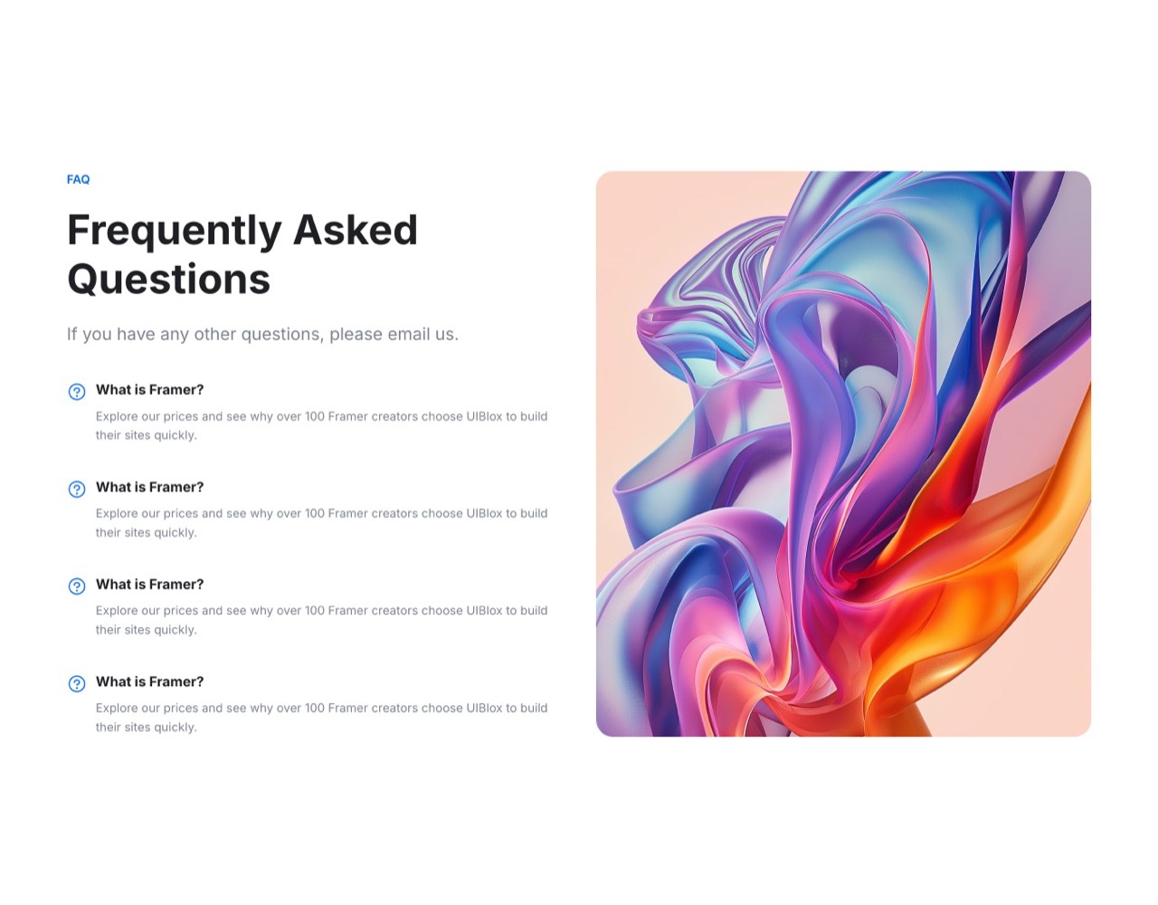 Framer FAQ Section - Frameblox UI