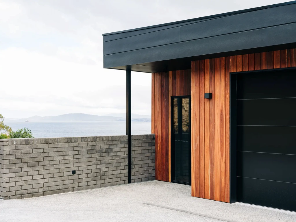 Blade House, a timber and blockwork home at Howrah, Tasmania