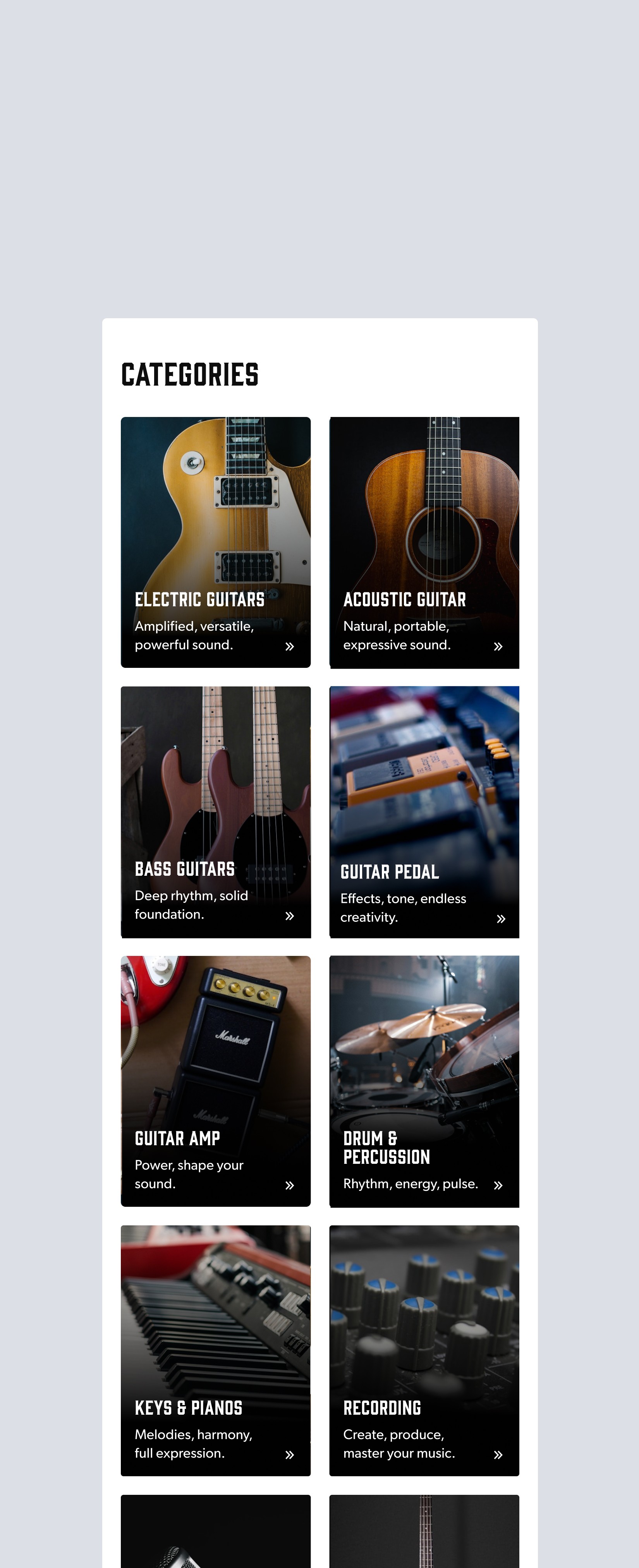 New Category Page Mobile